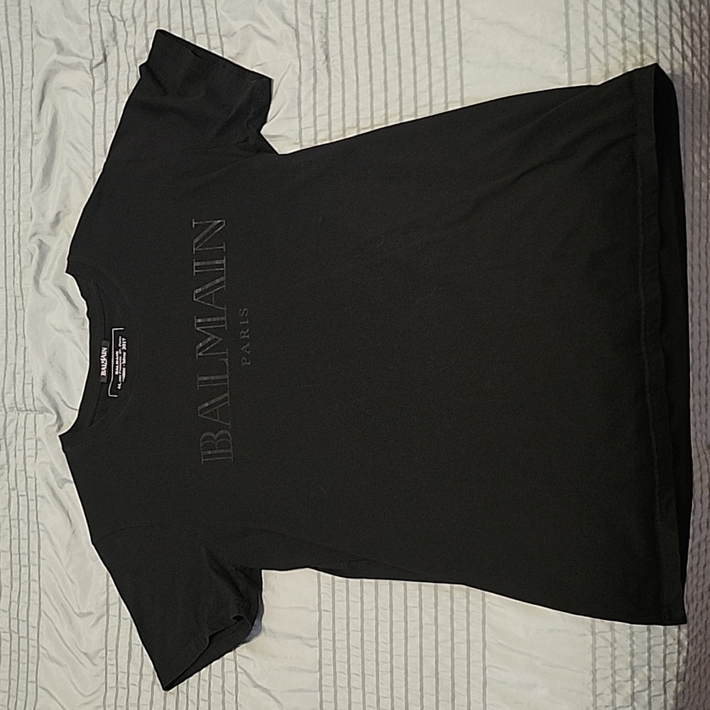 Balmain Black Logo Fitted T-Shirt